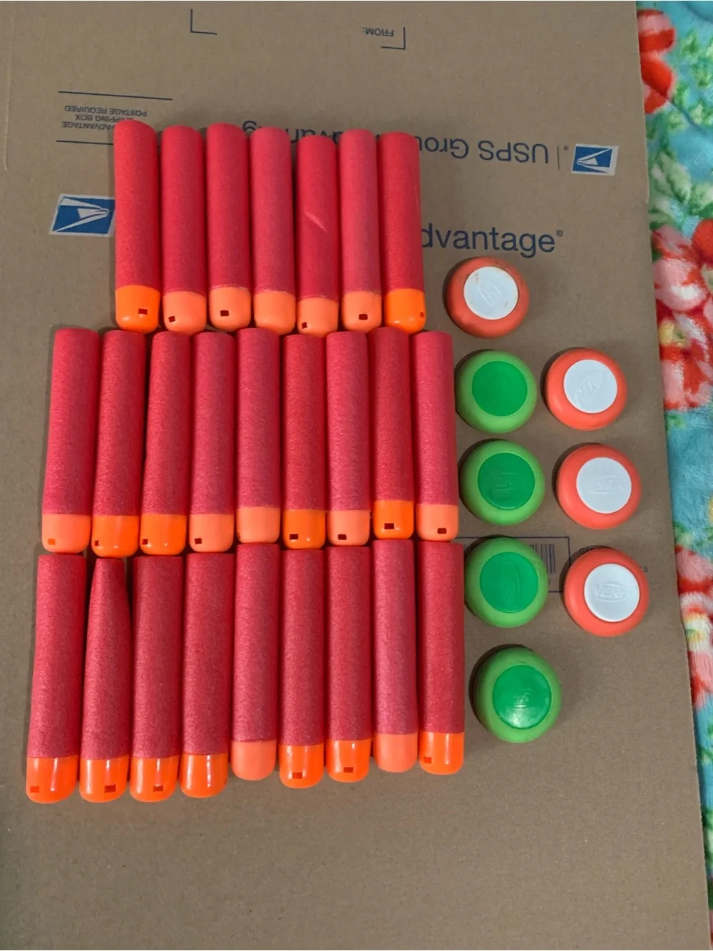 Nerf Red Foam Whistling Darts & Vortex Disc Bundle
